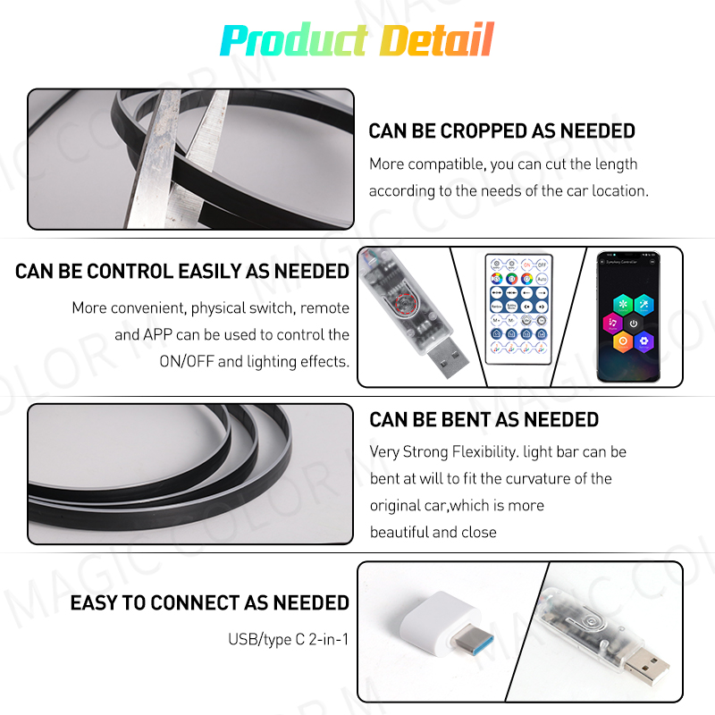Vegetting 140cm Car Ambient Li - đánh giá và giá Led El Wire